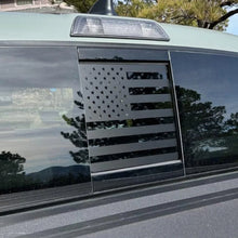 Load image into Gallery viewer, American FLAG for Toyota Tacoma 2016-2023 Rear Middle Window American Flag Decals | USA Flag Decal Matte Black