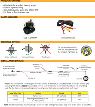 Load image into Gallery viewer, Universal Bullet Backup/Sideview Cam | UnderLip | Horizontal | Flush-Mount
