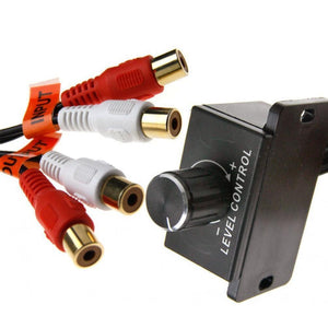 New Universal Car Audio Amplifier Bass RCA Level Remote Volume Control w Knob | RCA4-LC