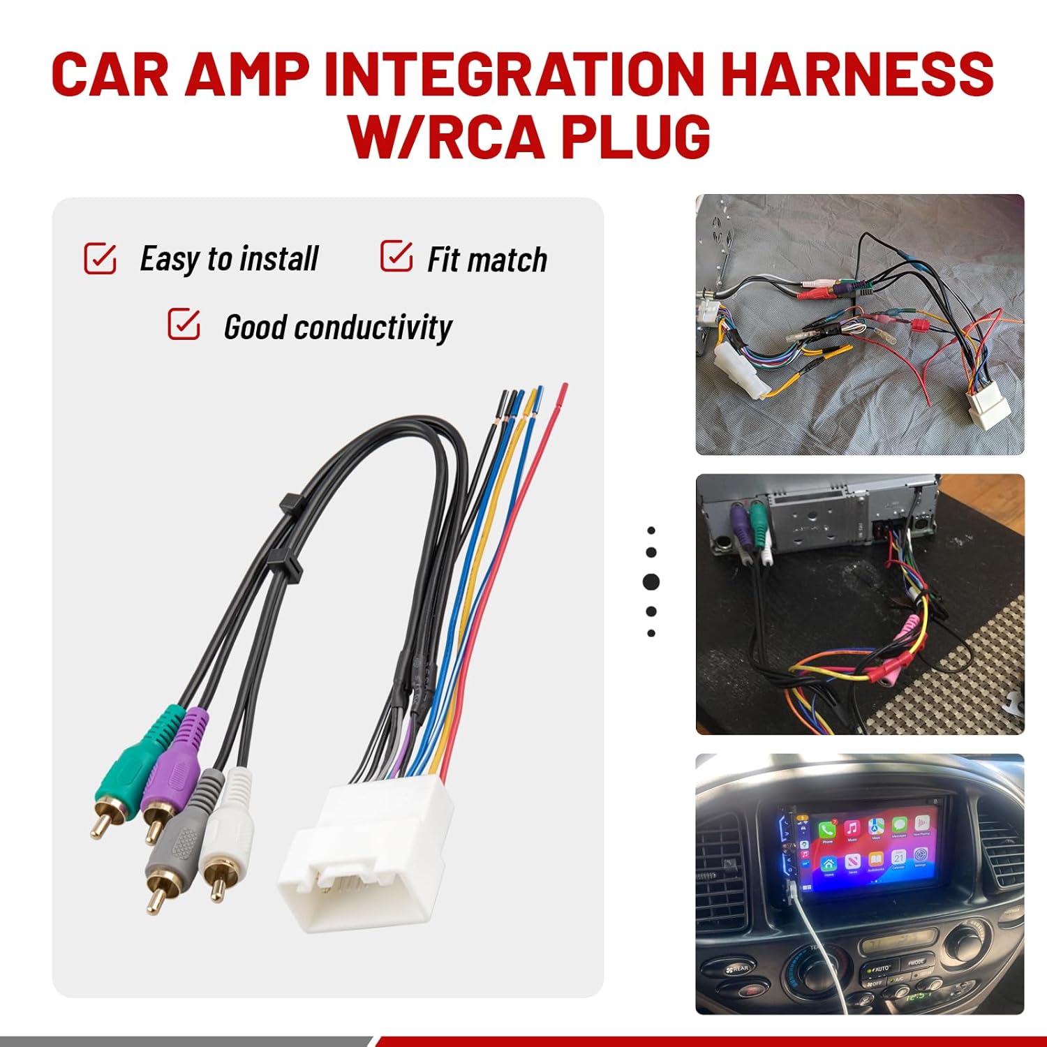 AUXITO 16-Pin Stereo Wiring Harness Adapter For Toyota JBL AMP Systems – Direct Fit