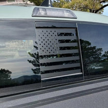Load image into Gallery viewer, American FLAG for Toyota Tacoma 2016-2023 Rear Middle Window American Flag Decals | USA Flag Decal Matte Black
