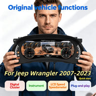 Upgrade For Jeep Wrangler 2007-2023 Car Speedometer Digital Cluster LCD Dashboard Cockpit Monitor Instrument
