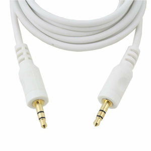 6ft White Slim 3.5mm x 3.5mm Stereo Audio Cable | Aux Stereo | Male to Male Headphone Cable