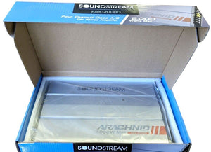 Soundstream AR4-2000D 2000W 4 Channel Class A/B Arachnid Series Car Amplifier