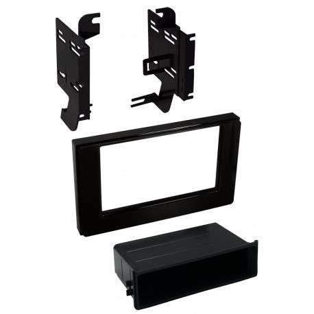 Carxtc Stereo Install Dash Kit Single and Double Din Fits Toyota Sienna 2015-2018 Gloss Black Finish