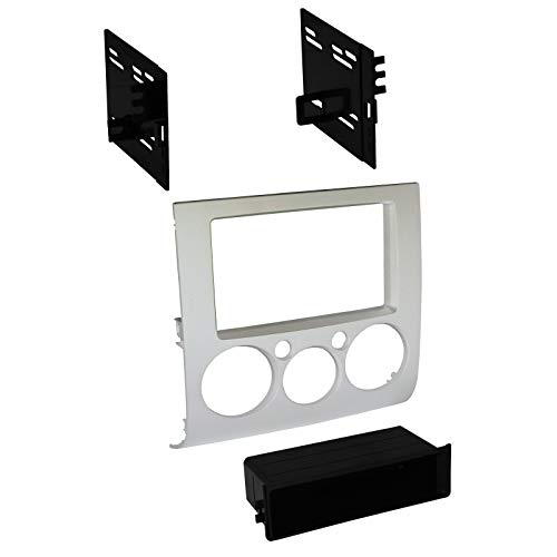 Carxtc Stereo Install Dash Double Din or Single Din Radio Fits Mitsubishi Galant 2004-2012 Only Fits if Have Manual Climate Controls Painted Silver