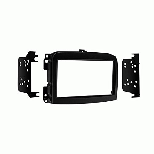 Carxtc Double Din Install Car Stereo Dash Kit for a Aftermarket Radio Fits 2014-2018 Fiat 500L Trim Bezel is Painted Scratch-Resistant Matte Black