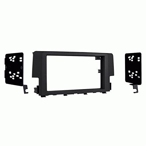 Carxtc Double Din Install Car Stereo Dash Kit for a Aftermarket Radio Fits 2016-2018 Honda Civic Lx, Lx-P Trim Bezel is Painted Scratch Resistant Matte Black