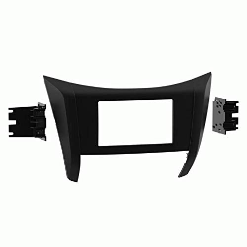 Carxtc Double Din Install Car Stereo Dash Kit for a Aftermarket Radio Fits 2017-2018 Nissan NP 300 Note: International Vehicle Trim Bezel is Painted Matte Black