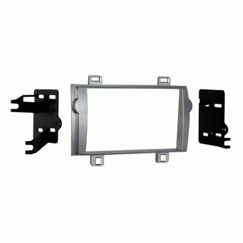 Carxtc Double Din Install Car Stereo Dash Kit for a Aftermarket Radio Fits 2011-2012 Toyota Matrix Trim Bezel is Painted Matte Silver