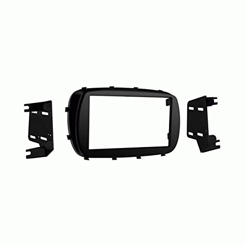 Carxtc Double Din Install Car Stereo Dash Kit for a Aftermarket Radio Fits 2016-2018 Fiat 500X Trim Bezel is Painted Matte Black