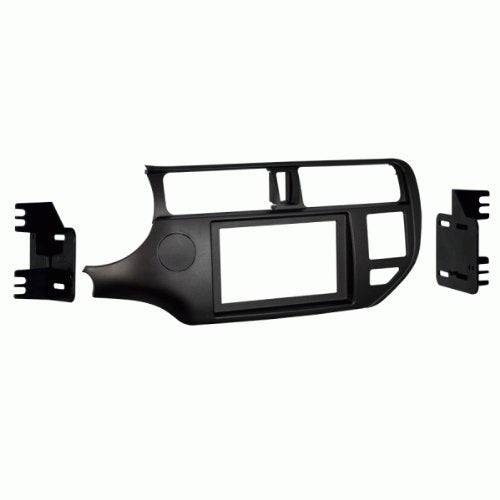 Carxtc Double Din Install Car Stereo Dash Kit for a Aftermarket Radio Fits 2012-2015 Kia Rio, Rio 5 Trim Bezel is Painted Charcoal