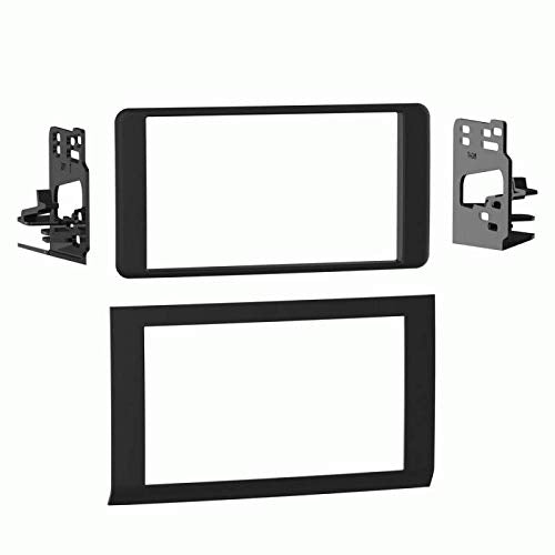 Carxtc Double Din Install Car Stereo Dash Kit for a Aftermarket Radio Fits 1996-2005 Chevy Astro Van Trim Bezel is Black