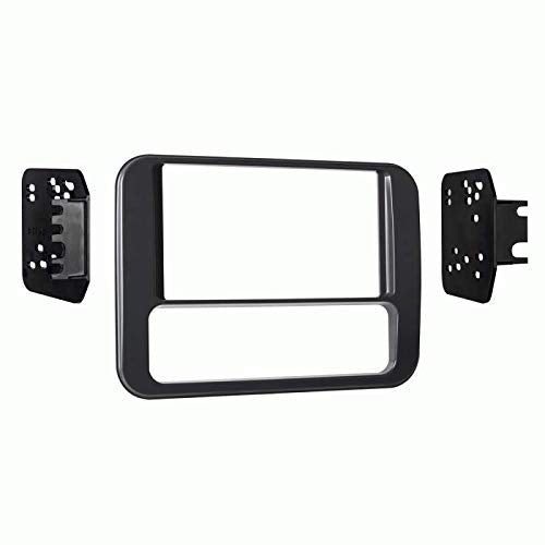 Carxtc Double Din Install Car Stereo Dash Kit for a Aftermarket Radio Fits 1993-2002 Pontiac Firebird, Firebird Trans Am Trim Bezel is Painted Dark Gray