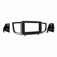 Carxtc Double Din Install Car Stereo Dash Kit for a Aftermarket Radio Fits 2017-2019 Honda Ridgeline W/O Touchscreen Trim Bezel is Painted Matte Black