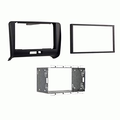 Carxtc Double Din Install Car Stereo Dash Kit for a Aftermarket Radio Fits 2008-2015 Audi TT, TTS Trim Bezel is Black