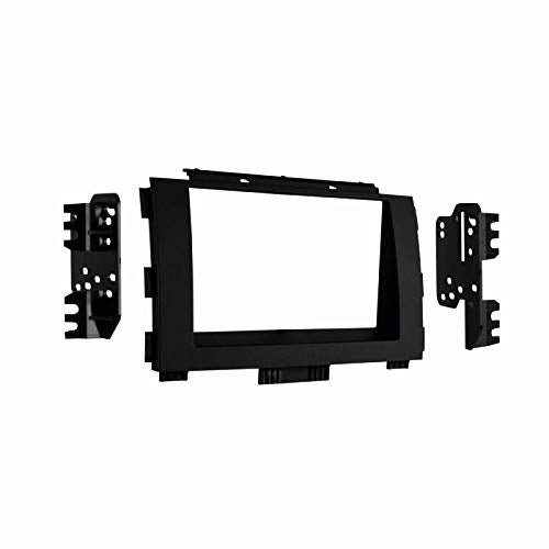Carxtc Double Din Install Car Stereo Dash Kit for a Aftermarket Radio Fits 2015-2018 Kia Sedona Trim Bezel is Painted Matte Black