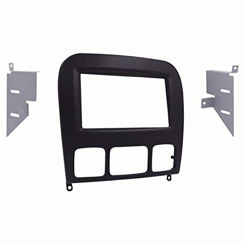Carxtc Double Din Install Car Stereo Dash Kit for a Aftermarket Radio Fits 2003-2006 Mercedes S-Class Trim Bezel is Finished in Black