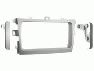 Carxtc Double Din Install Car Stereo Dash Kit for a Aftermarket Radio Fits 2009-2013 Toyota Corolla Trim Bezel is Painted Silver