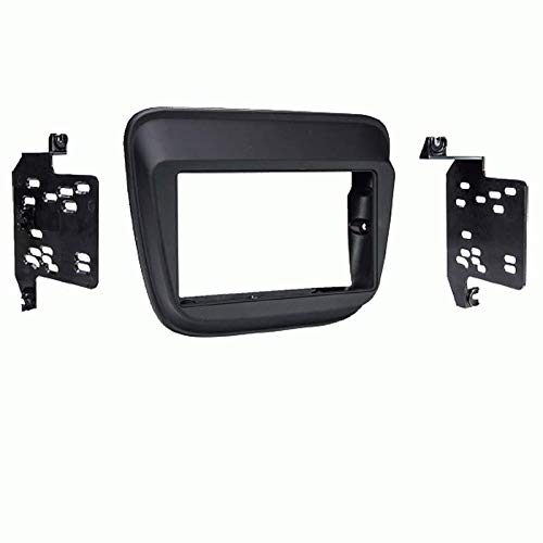 Carxtc Double Din Install Car Stereo Dash Kit for a Aftermarket Radio Fits 2019-2020 Chevy Equinox Trim Bezel is Painted Matte Black