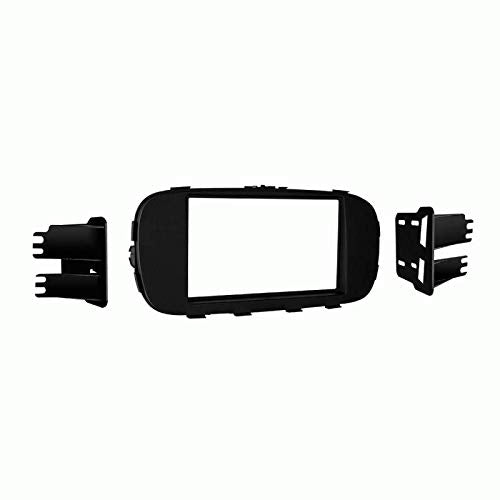 Carxtc Double Din Install Car Stereo Dash Kit for a Aftermarket Radio Fits 2014-2016 Kia Soul Trim Bezel is Painted Matte Black Non Navigation Replacement