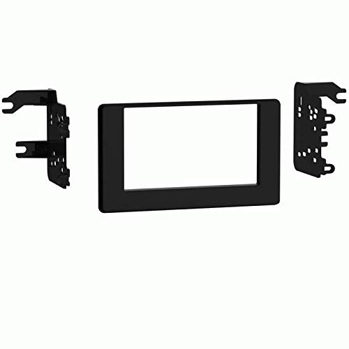 Carxtc Double Din Install Car Stereo Dash Kit for a Aftermarket Radio Fits 2017-2019 Toyota Corolla Trim Bezel is Painted High Gloss Black
