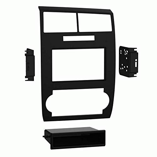 Carxtc Double or Single Din Install Car Stereo Dash Kit for a Aftermarket Radio Fits 2006-2007 Dodge Charger Trim Bezel is Matte Black
