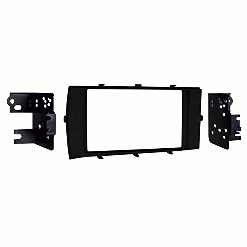 Carxtc Double Din Install Car Stereo Dash Kit for a Aftermarket Radio Fits 2012-2014 Toyota Prius C Trim Bezel is Painted Matte Black