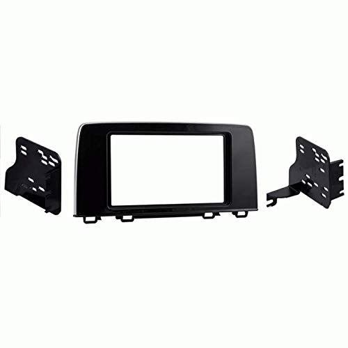 Carxtc Double Din Install Car Stereo Dash Kit for a Aftermarket Radio Fits 2017-2019 Honda CR-V Lx Trim Bezel is Painted Gloss Black