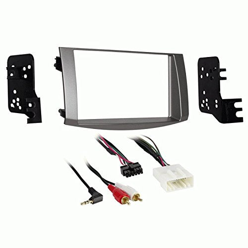 Carxtc Double Din Install Car Stereo Dash Kit for a Aftermarket Radio Fits 2005-2010 Toyota Avalon Trim Bezel is Painted Silver
