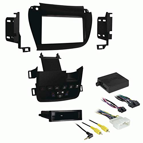 Carxtc Double or Single Din Install Car Stereo Dash Kit, Electronic Harness and Antenna Adapter for a Aftermarket Radio Fits 2011-2018 Dodge Journey Trim Bezel is Matte Black