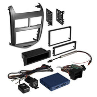 Carxtc Stereo Install Dash Double Din or Single Din Radio Fits Chevrolet Sonic 2012-2016 Painted Dark Argent - Includes Wire Harness