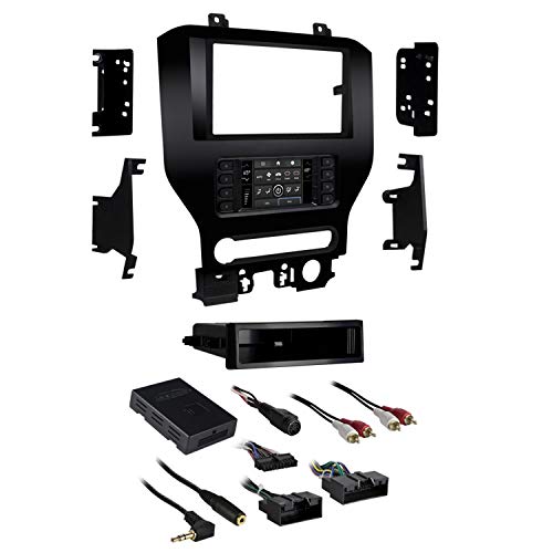 Metra 995838CH Black Turbo Premium Dash Kit with Integrated Touch 2015-Up Ford Mustang with Screen