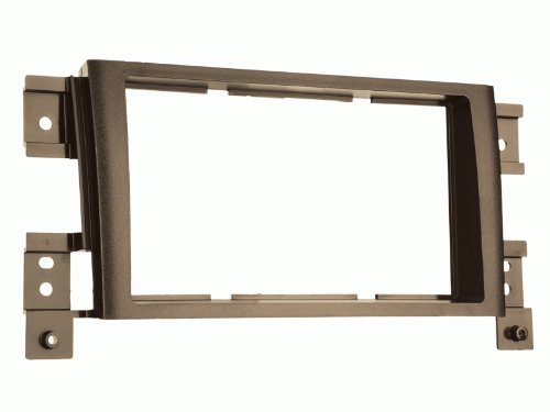 Carxtc Double Din Install Car Stereo Dash Kit for a Aftermarket Radio Fits 2006-2011 Suzuki Grand Vitara Trim Bezel is Painted Tan