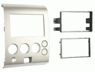 Carxtc Double Din Install Car Stereo Dash Kit for a Aftermarket Radio Fits 2004-2005 Nissan Pathfinder Armada Trim Bezel is Painted Silver