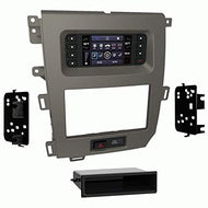 Carxtc Double or Single Din Install Car Stereo Dash Kit, Electronic Harness and Antenna Adapter for New Radio Fits 2011-2014 Ford Edge SE, ST, Limited w/ 4.2-inch Screen Trim Bezel is Charcoal