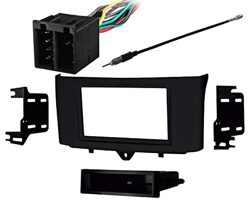 Carxtc Dash Kit, Wire Harness, and Antenna Adapter for Installing a New Car Radio. Fits Smartcar Fortwo 2011 2012 2013 2014 2015 Double Din or Single Din Stereo Replacement