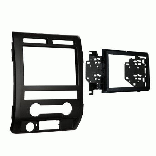 Carxtc Double Din Install Car Stereo Dash Kit for a Aftermarket Radio Fits 2009-2010 Ford F150 Lariat Trim Bezel is Painted A Scratch Resistant Matte Black Non Navigation Replacement