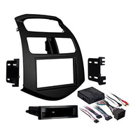 Metra 99-3309B Single/Double DIN Stereo Install Dash Kit for 2013- 2015 Chevy Spark (Black)