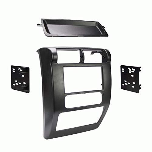 Carxtc Double Din Install Car Stereo Dash Kit for a Aftermarket Radio Fits 2003-2006 Jeep Wrangler Trim Bezel is Painted Black