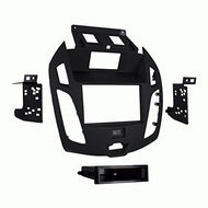 Carxtc Double or Single Din Install Car Stereo Dash Kit for a Aftermarket Radio Fits 2014-2018 Ford Transit Connect w/cd (Black Color Dash) Trim Bezel is Black N