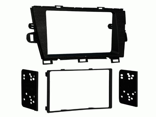 Carxtc Double Din Install Car Stereo Dash Kit for a Aftermarket Radio Fits 2010-2015 Toyota Prius, Prius Plug-in (PHV) Trim Bezel is Painted A Scratch Resistant Matte Black