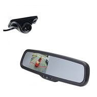 EchoMaster K503R Car Backup camera kit includes UNDER LIP MOUNT CAMERA (PCAM-150-N) and 3.5 inch REAR CAMERA DISPLAY MIRROR (PMM-35-PL)