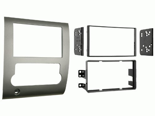 Carxtc Double Din Install Car Stereo Dash Kit for a Aftermarket Radio Fits 2008-2012 Nissan Titan All Except S Trim Trim Bezel is Painted Silver