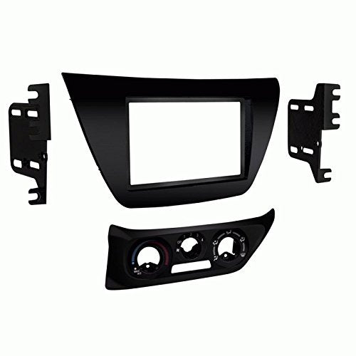 Carxtc Double Din Install Car Stereo Dash Kit for a Aftermarket Radio Fits 2002-2007 Mitsubishi Lancer Trim Bezel is Painted Matte Black