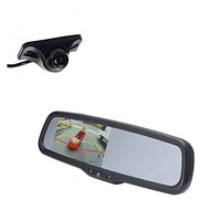 EchoMaster K504M Car Backup camera kit includes UNDER LIP MOUNT CAMERA (PCAM-150-N) and 4.3 inch REAR CAMERA DISPLAY MIRROR (PMM-43-PL)