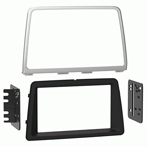 Carxtc Double Din Install Car Stereo Dash Kit for a Aftermarket Radio Fits 2018 Hyundai Sonata and Sonata Hybrid Trim Bezel is Painted Matte Black and Silve