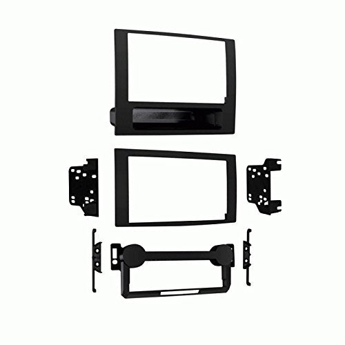 Carxtc Double Din Install Car Stereo Dash Kit for a Aftermarket Radio Fits 2007-2008 Jeep Compass and Patriot and Jeep Caliber Trim Bezel is Painted Matte Black Non Navigation Replacement