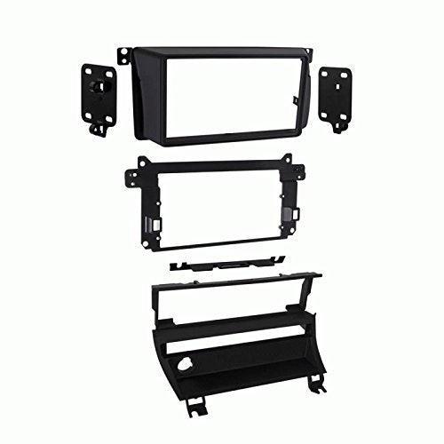 Carxtc Double Din Install Car Stereo Dash Kit for a Aftermarket Radio Fits 2001-2006 BMW M3 1 Long Row of Buttons Trim Bezel is Painted Matte Black