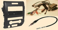 Radio Stereo Install Dash Kit (single and double din) + Steering control wiring + canbus wire harness + antenna adapter for Ford F Series XL Pickup without Navigation F150 (09-2012), f250 (2009-12), F350 (09 10 11 12), F450 (2009 2010 2011 2012)